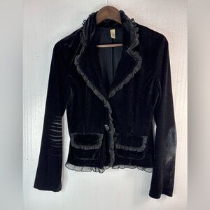 Jolie & beau 8 Chic Black Velvet a Whimseygoth Blazer